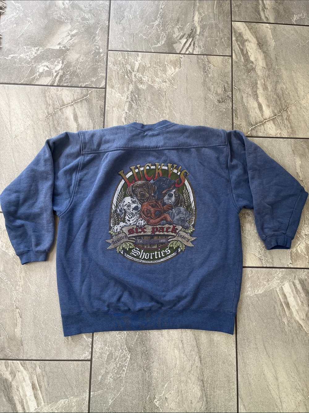 🐶 Galt Sand Vintage Sweatshirt Crewneck Lucky's Brewery Ireland Dog Size Large